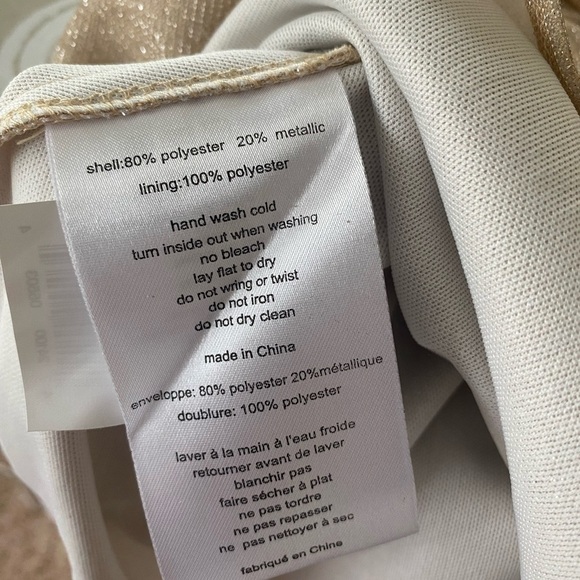 Jules & Cleo Glitter Gold High Neck Short A-Line Dress Size 10 Fit & Flare Mini - Picture 8 of 9